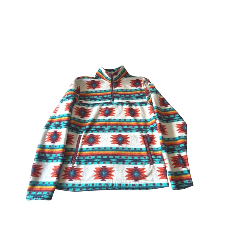 Wonder Nation Boys XL 14-16 Fleece Quarter Zip Pullover Southwestern Geometric
